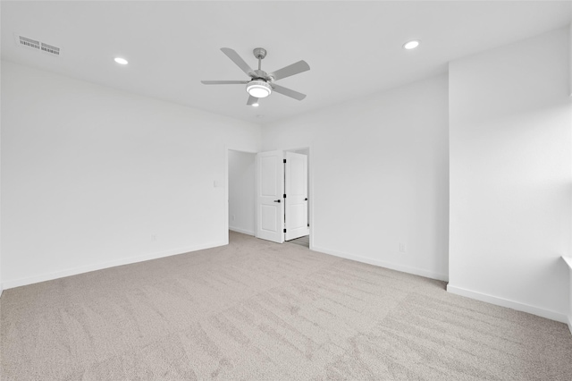 111 Capetown Way, Conroe, TX 77356 - carpeted spare room featuring ceiling fan, recessed lighting, and baseboards