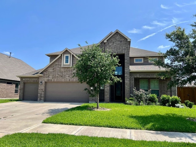 4923 Lacebark Pine Trl, Rosenberg, TX 77471 - view of front of home featuring brick siding, a garage, and concrete driveway