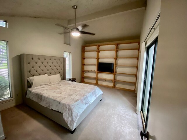 1903 Barons Gln, Sugar Land, TX 77478 - bedroom with multiple windows, light colored carpet, and ceiling fan