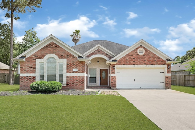 1207 S Diamondhead Blvd, Crosby, TX 77532 - view of front of property with an attached garage, brick siding, and driveway