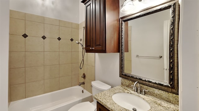 11111 Monte Rosa Ct, Richmond, TX 77406 - bathroom with toilet, vanity, and shower / washtub combination