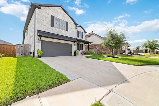 19806 Lone Paddock Cir, Tomball, TX 77377 - traditional home with a garage, driveway, a gate, and brick siding
