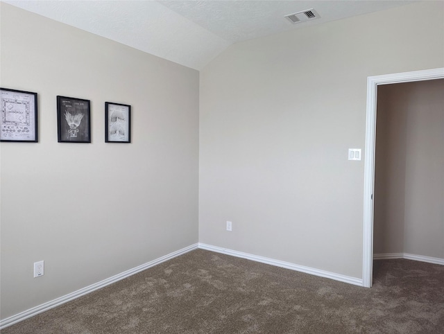 10718 Wall Fern Way, Houston, TX 77034 - spare room with carpet floors, baseboards, and vaulted ceiling