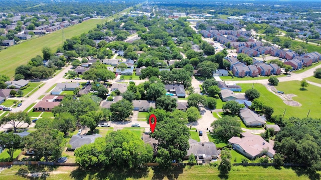 aerial perspective of suburban area