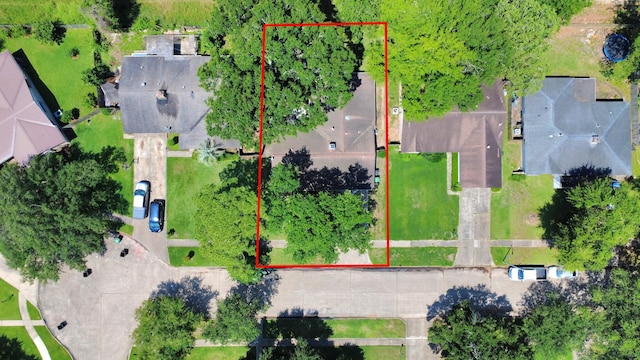 aerial view of property's location with property boundaries highlighted