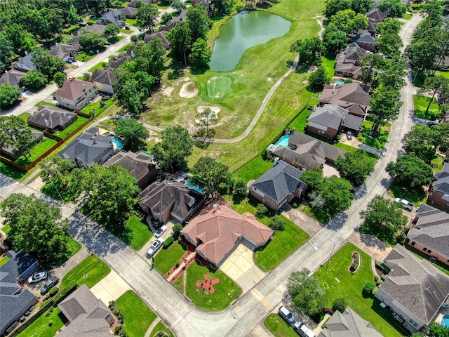 18415 Deer Crossing Dr, Humble, TX 77346 - aerial view of residential area with a large body of water and a golf club