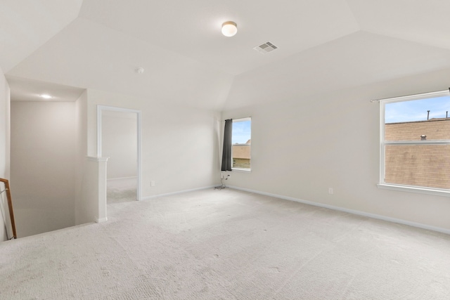 3011 Tandem Ct, Rosenberg, TX 77471 - unfurnished room with lofted ceiling, carpet flooring, and baseboards