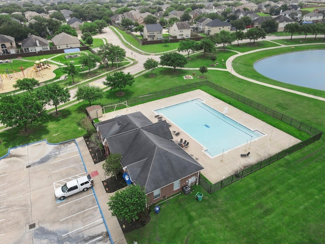 3011 Tandem Ct, Rosenberg, TX 77471 - aerial perspective of suburban area featuring a pool area