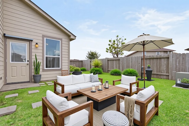 3011 Tandem Ct, Rosenberg, TX 77471 - view of patio with an outdoor living space