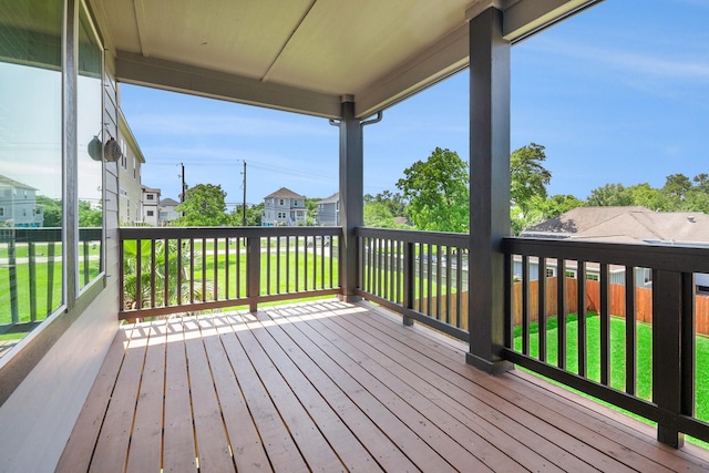 1501 Ashley Ct, Seabrook, TX 77586 - deck featuring a residential view and a lawn
