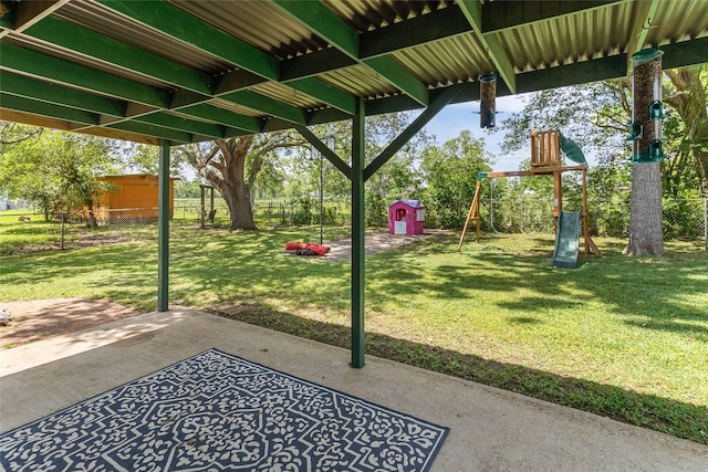 1448 Camellia Dr, Sweeny, TX 77480 - view of patio featuring a playground
