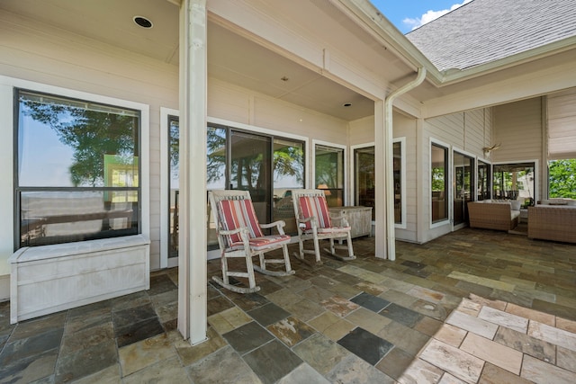 180 Hummel Ln, Coldspring, TX 77331 - view of patio featuring an outdoor hangout area