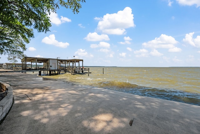 180 Hummel Ln, Coldspring, TX 77331 - dock area with a water view and boat lift