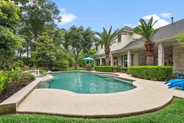 3706 Skyoak Ct, Spring, TX 77386 - view of pool with a patio area and a pool with connected hot tub