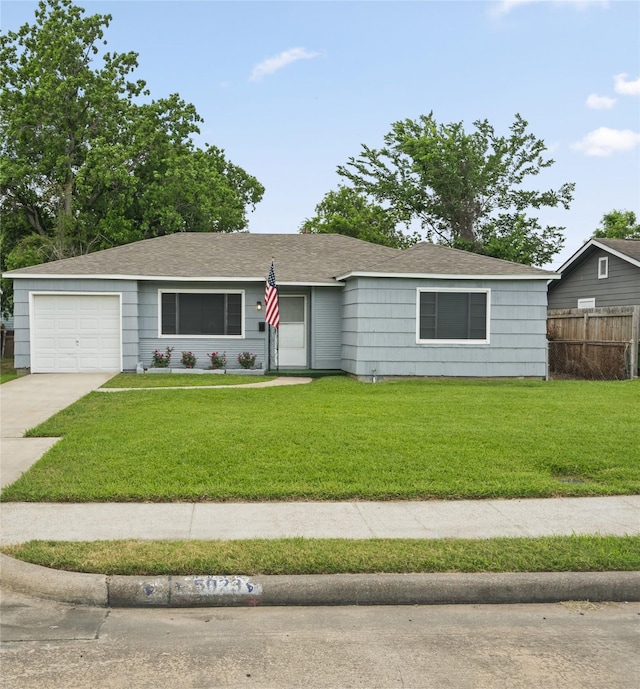 5023 Hull St, Houston, TX 77021 - single story home with an attached garage, concrete driveway, and a shingled roof