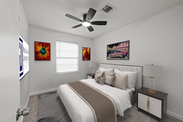 5023 Hull St, Houston, TX 77021 - bedroom featuring baseboards, carpet, and a ceiling fan