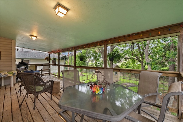 268 Seminole Dr, League City, TX 77565 - sunroom / solarium with outdoor dining area