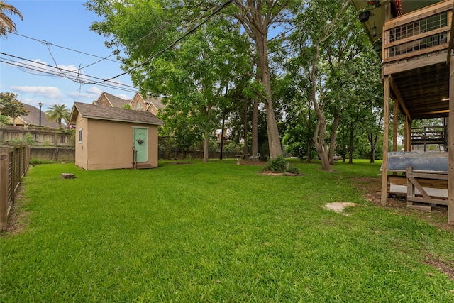 268 Seminole Dr, League City, TX 77565 - view of yard featuring a storage unit and an outbuilding