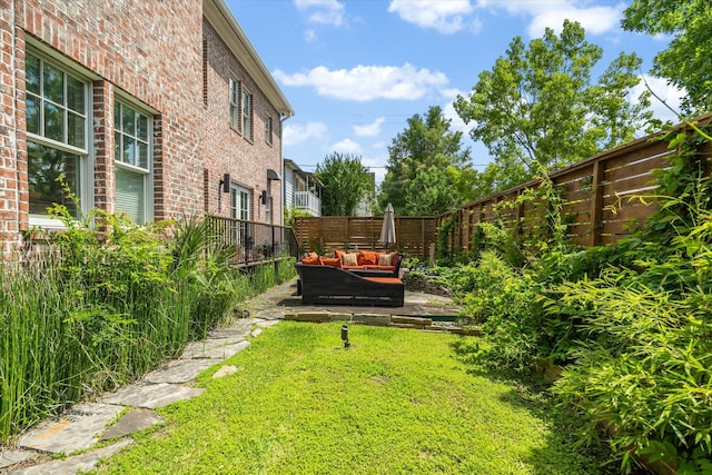 1755 Kipling St, Houston, TX 77098 - view of yard featuring an outdoor living space