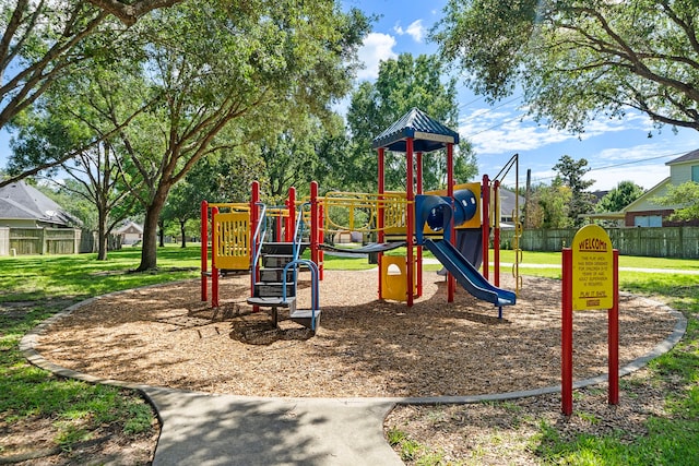 view of community jungle gym