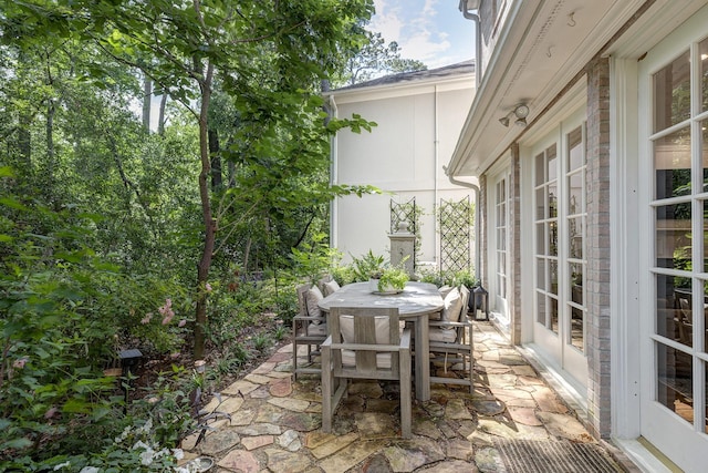 view of patio with outdoor dining space