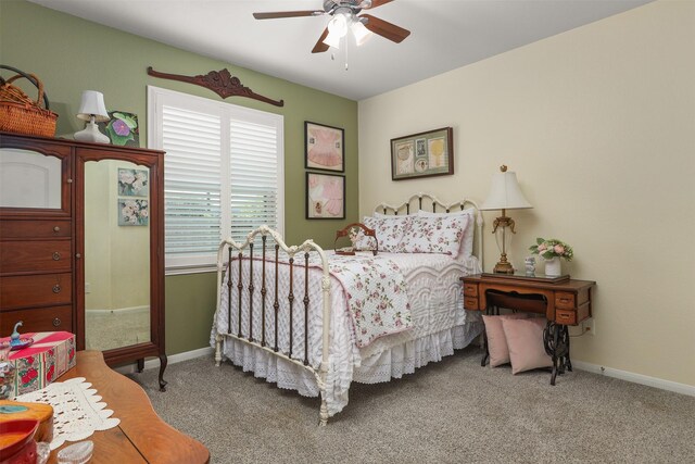 5734 Arden Way, Pasadena, TX 77505 - carpeted bedroom featuring ceiling fan and baseboards