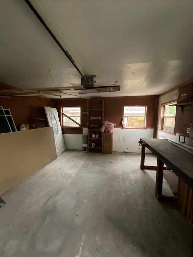 below grade area with a garage
