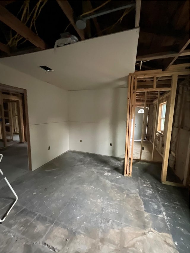 view of basement