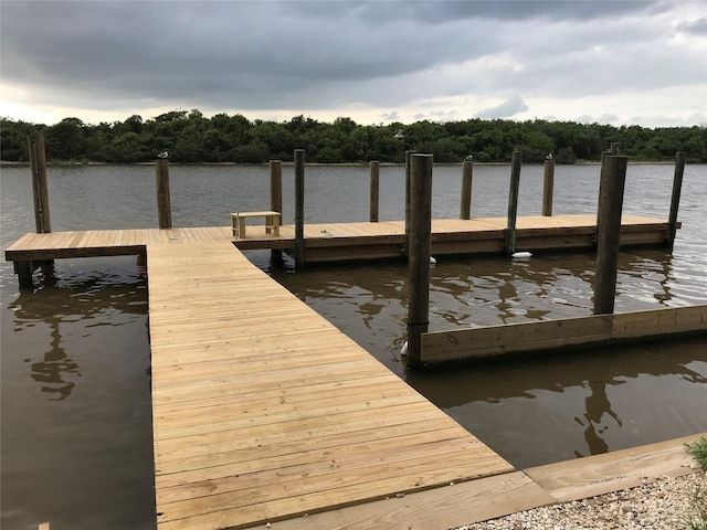 1428 Fm 2031st St S, Matagorda, TX 77414 - dock area featuring a water view and a forest view