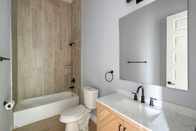 250 Hampton Glen Rd, Montgomery, TX 77356 - bathroom featuring toilet, vanity, and shower / tub combination