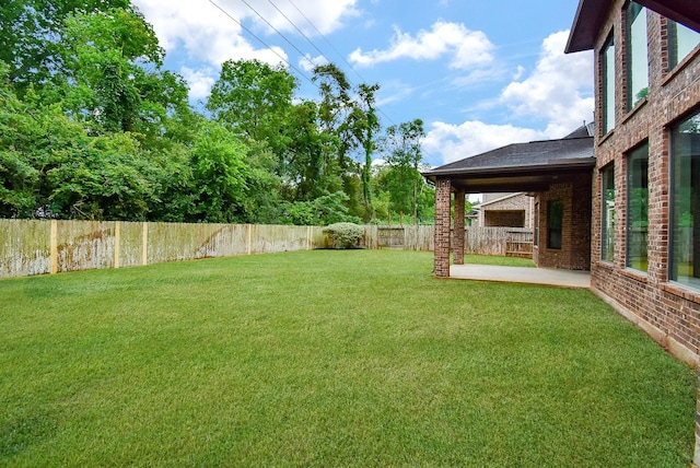 view of yard featuring a patio