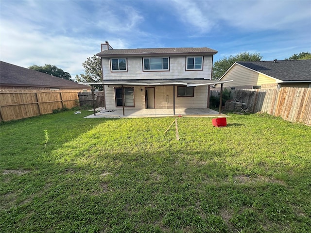 13507 White Cliff Dr, Houston, TX 77065 - rear view of house featuring a patio area and a chimney