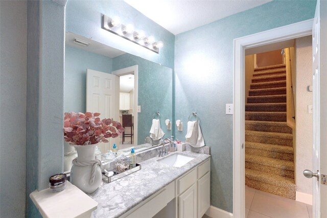 13931 Pueblo Run, Cypress, TX 77429 - bathroom with tile patterned flooring and vanity