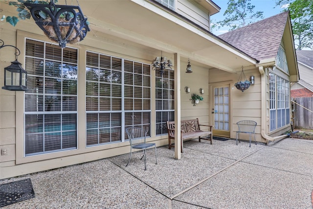 view of patio with fence