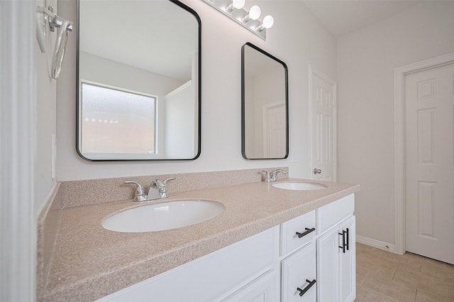 4142 Regal Stone Ln, Sugar Land, TX 77479 - full bathroom featuring double vanity and tile patterned floors