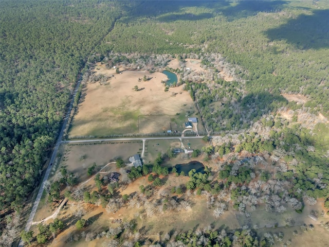 20900 Welch Rd, Richards, TX 77873 - aerial overview of property's location featuring a heavily wooded area and rural landscape