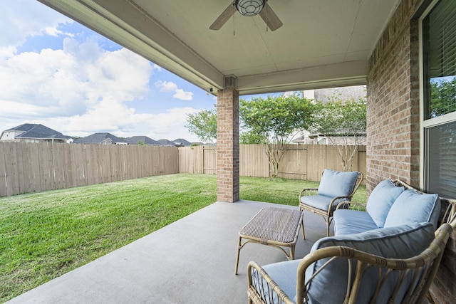 12019 Eagle Ridge Dr, Dayton, TX 77535 - view of patio featuring ceiling fan