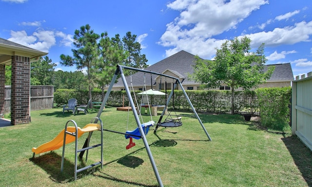 view of jungle gym