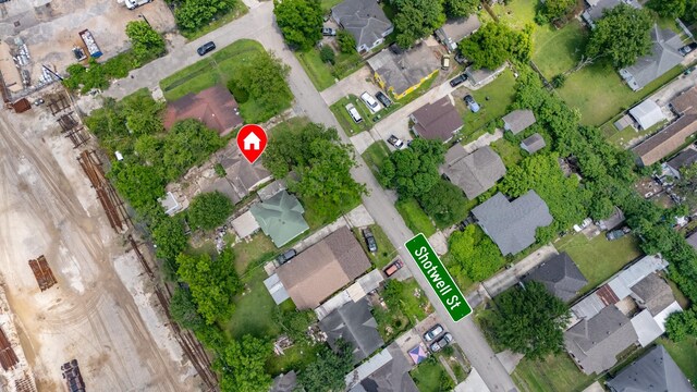 206 Shotwell St, Houston, TX 77020 - aerial view of property's location with nearby suburban area