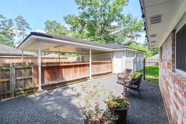 view of patio / terrace with fence