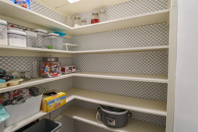 view of storage area