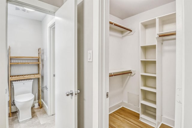 view of walk in closet