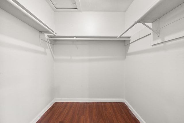 4166 Belle Park Dr Unit 4166, Houston, TX 77072 - spacious closet featuring wood finished floors and attic access