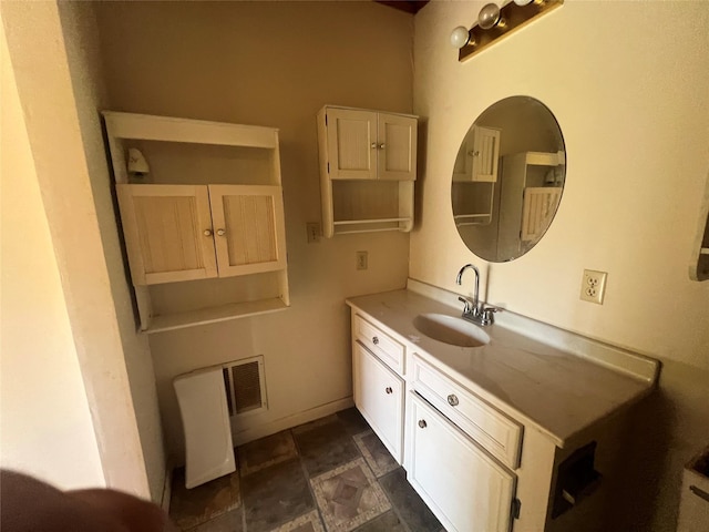 101 Hidden Cove Dr, Point Blank, TX 77364 - bathroom with vanity and stone finish floors