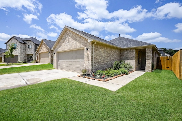 10130 Barn Owl Trl, Magnolia, TX 77354 - view of front of property with a garage, driveway, roof with shingles, and brick siding