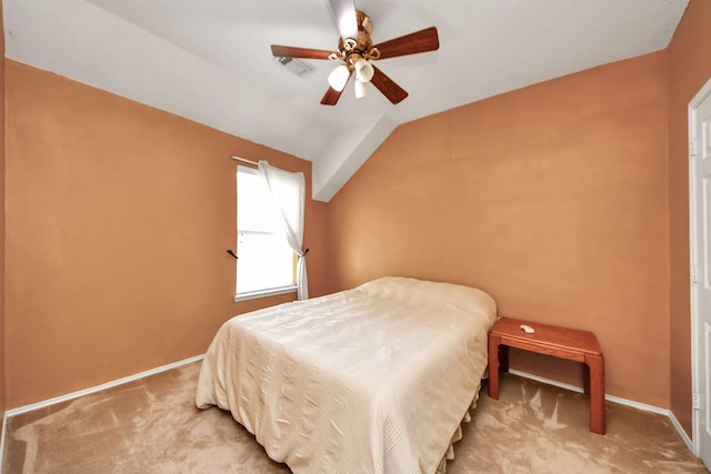 11843 Leaf Oak Dr, Houston, TX 77065 - bedroom with carpet, baseboards, a ceiling fan, and lofted ceiling