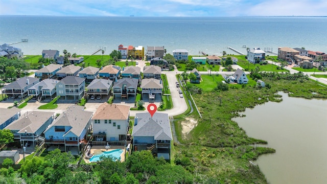 2101 Menard Ave, Seabrook, TX 77586 - aerial perspective of suburban area featuring a nearby body of water