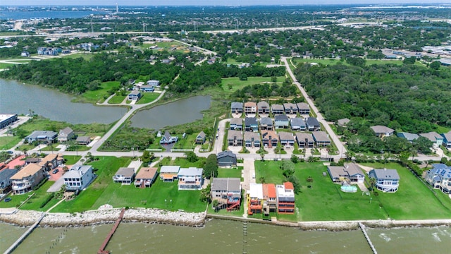 2101 Menard Ave, Seabrook, TX 77586 - aerial overview of property's location featuring a large body of water and nearby suburban area