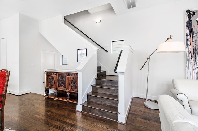 2205 Colorado St, Houston, TX 77007 - staircase featuring wood finished floors and baseboards
