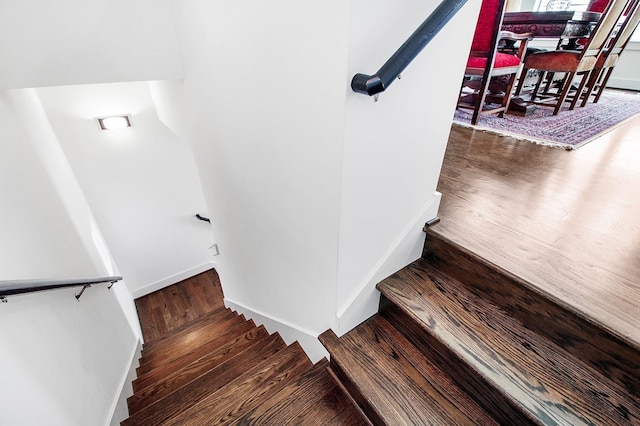 2205 Colorado St, Houston, TX 77007 - stairs with wood finished floors